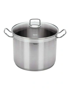 Fissman Stockpot Tahara Series Stainless Steel With Glass Lid 13.2L