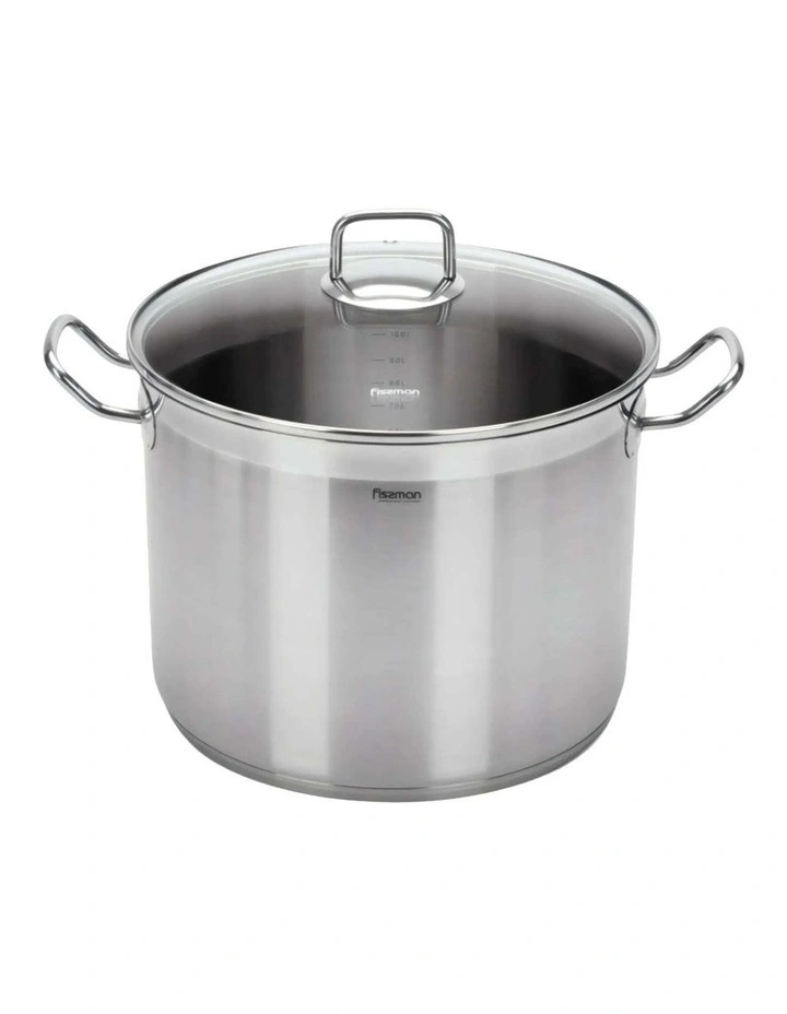 Fissman Stockpot Tahara Series Stainless Steel With Glass Lid 13.2L image 1