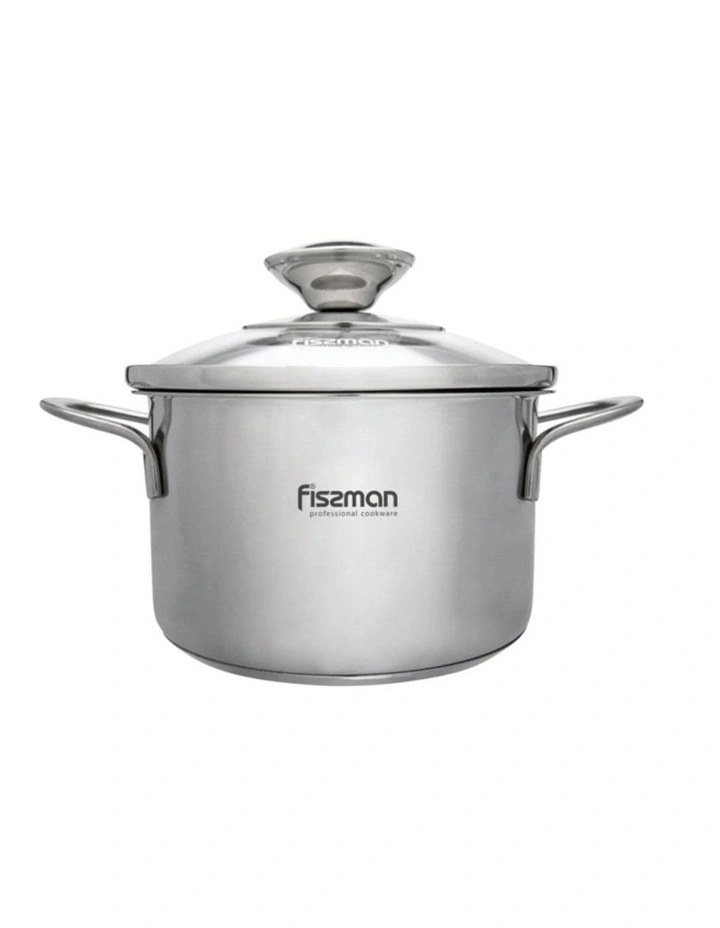 Fissman Mini Cooking Pot 0.8L With Glass Lid BAMBINO 12x7.5cm image 1