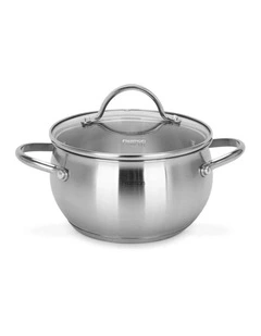 Fissman Stockpot Martinez Series Stainless Steel With Glass Lid 2.5L