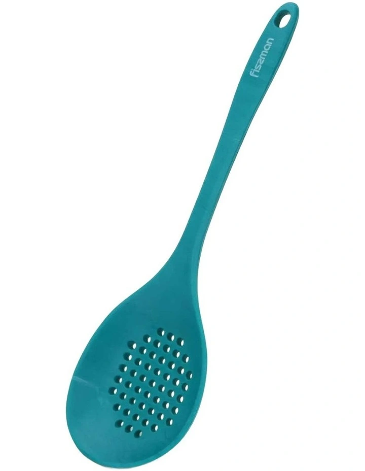 Fissman Slotted Spoon Lucretia Series Nylon Silicone Heat-Resistant Green 34cm image 1
