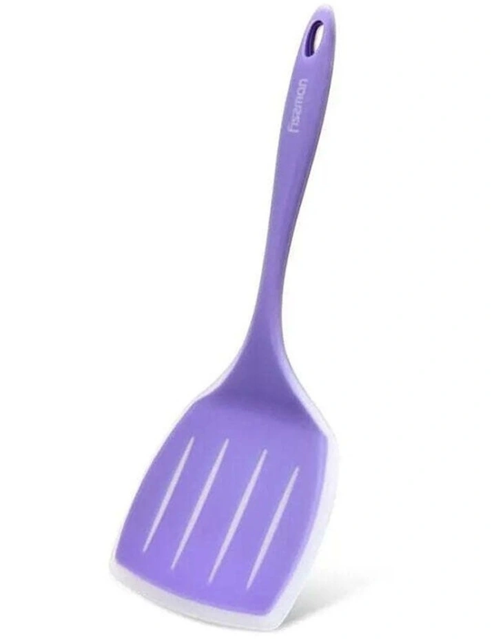 Fissman Silicone Slotted Turner MAURIS Series Heat Resistant 1424 Purple 33cm image 1
