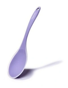 Fissman Silicone Serving Spoon Heat Resistant Non-Scratch Tool Purple 30cm