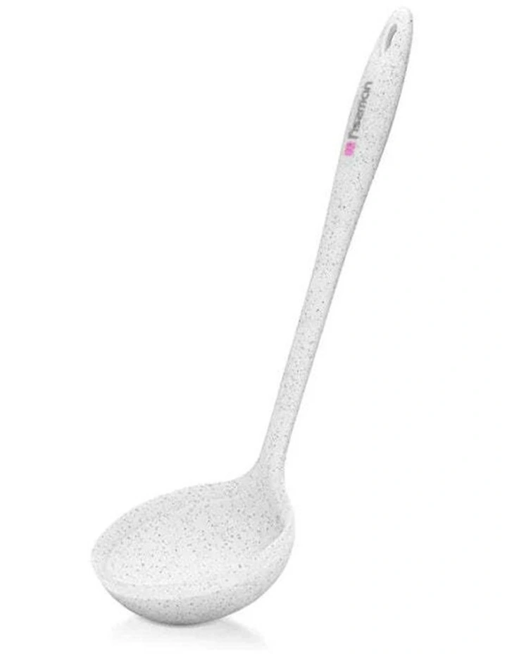 Fissman Silicone Soup Ladle BIANCA Series Heat Resistant White 32cm image 1
