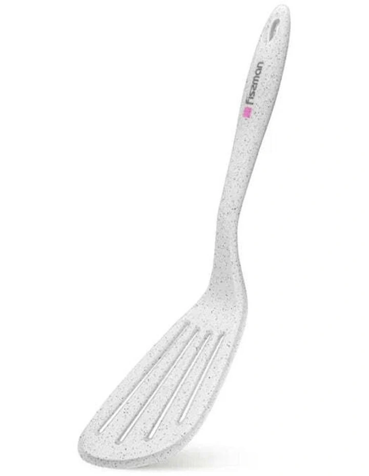 Fissman Silicone Slotted Turner BIANCA Series Heat Resistant 1444 White 32cm image 1
