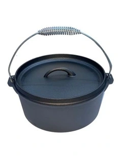 Fissman Cast Iron Dutch Oven Pan With Two Side Handles & Hanger 25x10cm
