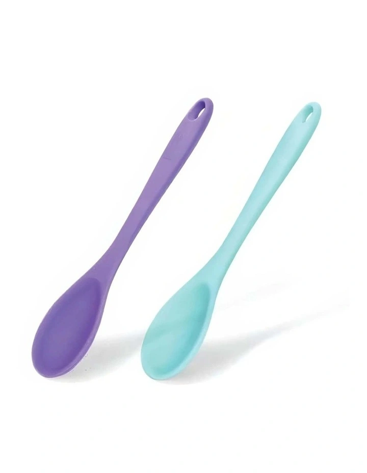 Fissman IRIS Silicone Serving Spoon Heat Resistant Kitchen Tool Purple 27cm image 2