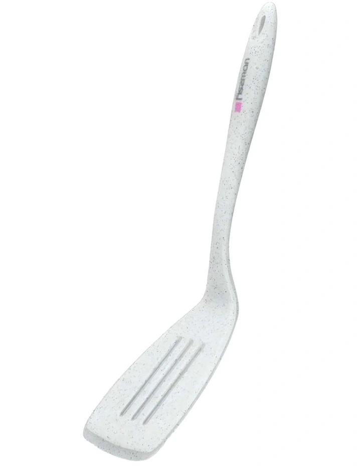 Fissman Silicone Slotted Turner BIANCA Series Heat Resistant 1443 White 32cm image 1