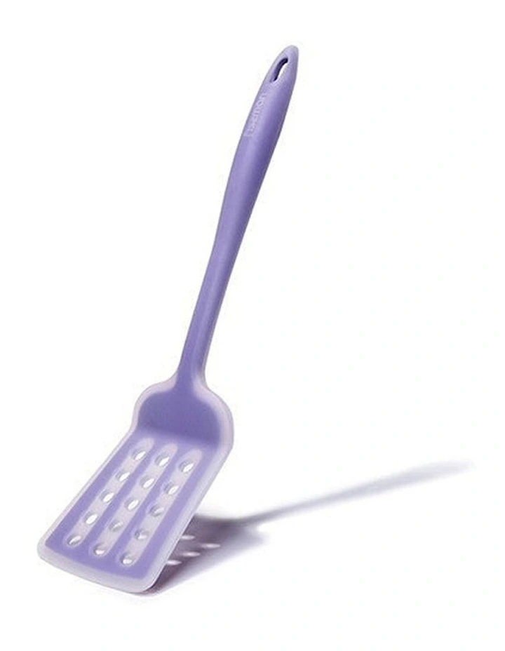 Fissman Silicone Slotted Turner Heat Resistant Non-Scratch Tool Purple 30cm image 1