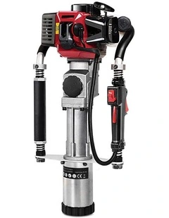 Giantz Petrol Post Driver 2-Stroke 32.7CC Rammer Pile Star Picket Fence Hole Red