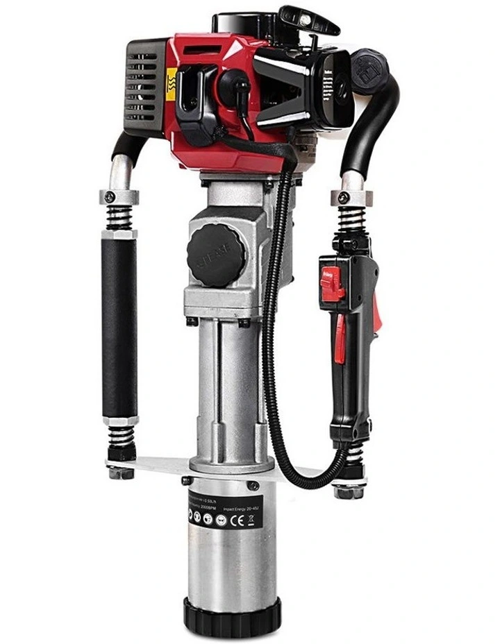 Giantz Petrol Post Driver 2-Stroke 32.7CC Rammer Pile Star Picket Fence Hole Red image 1