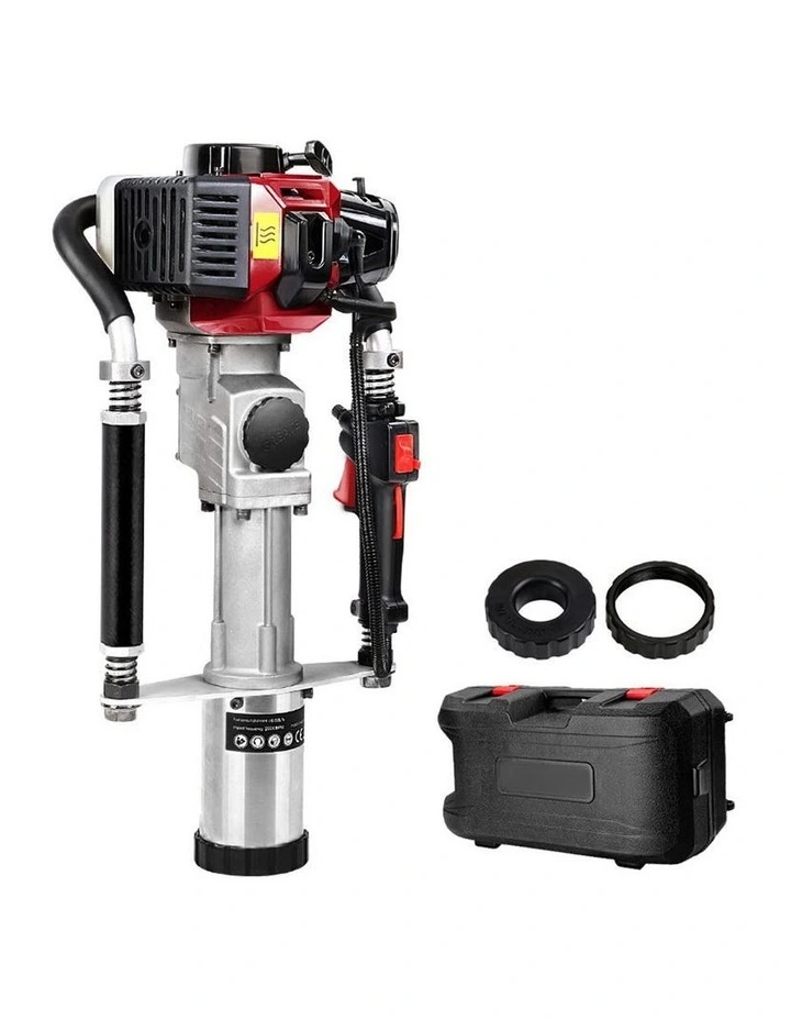 Giantz Petrol Post Driver 2-Stroke 32.7CC Rammer Pile Star Picket Fence Hole Red image 4