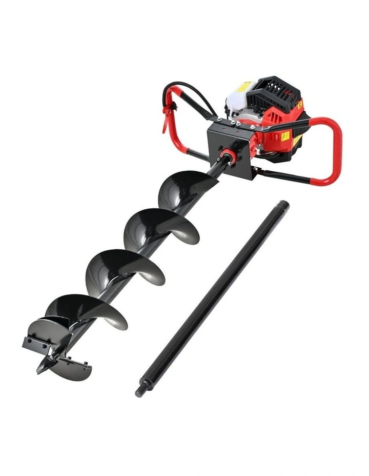 Giantz Post Hole Digger 200mm Petrol Drill Auger Extension Bits image 1