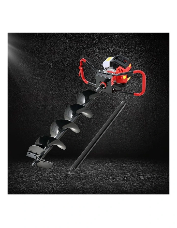 Giantz Post Hole Digger 200mm Petrol Drill Auger Extension Bits image 2