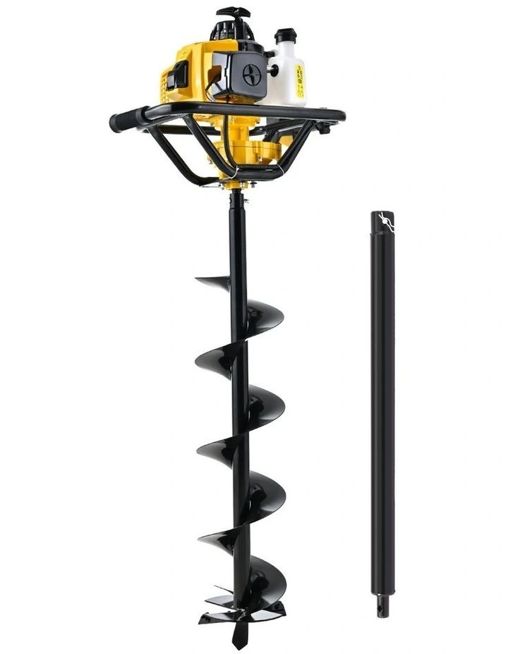 Giantz Post Hole Digger 200mm Petrol Drill Auger Extension Bits image 2