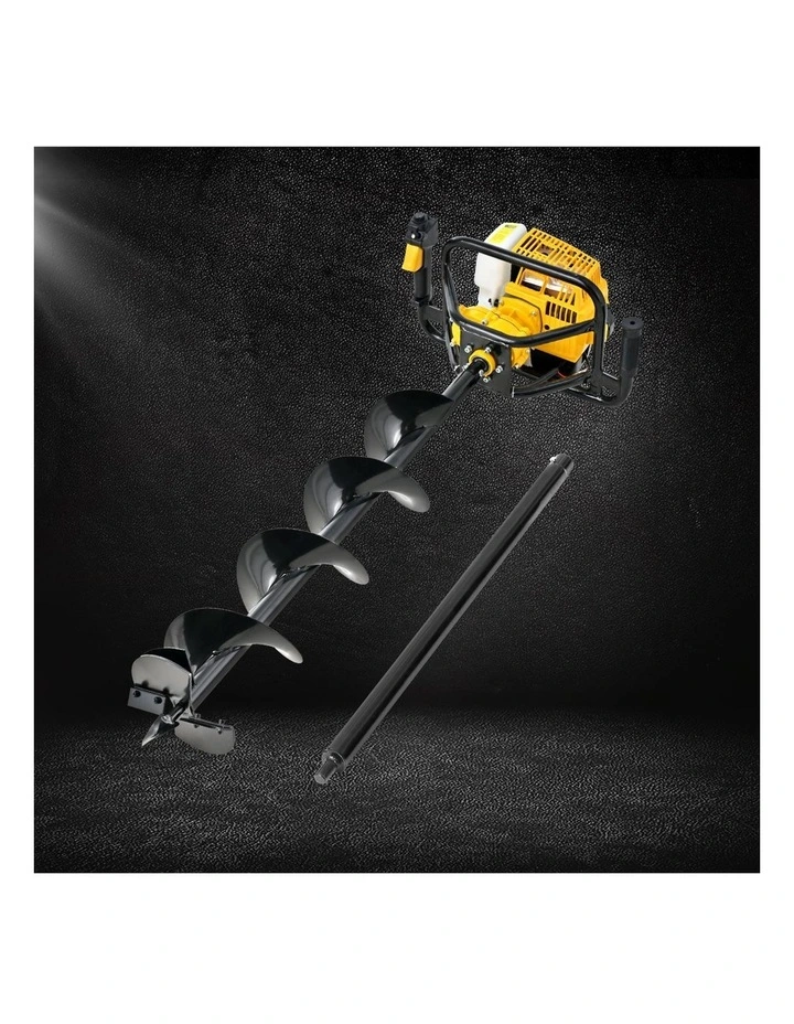 Giantz Post Hole Digger 200mm Petrol Drill Auger Extension Bits image 3