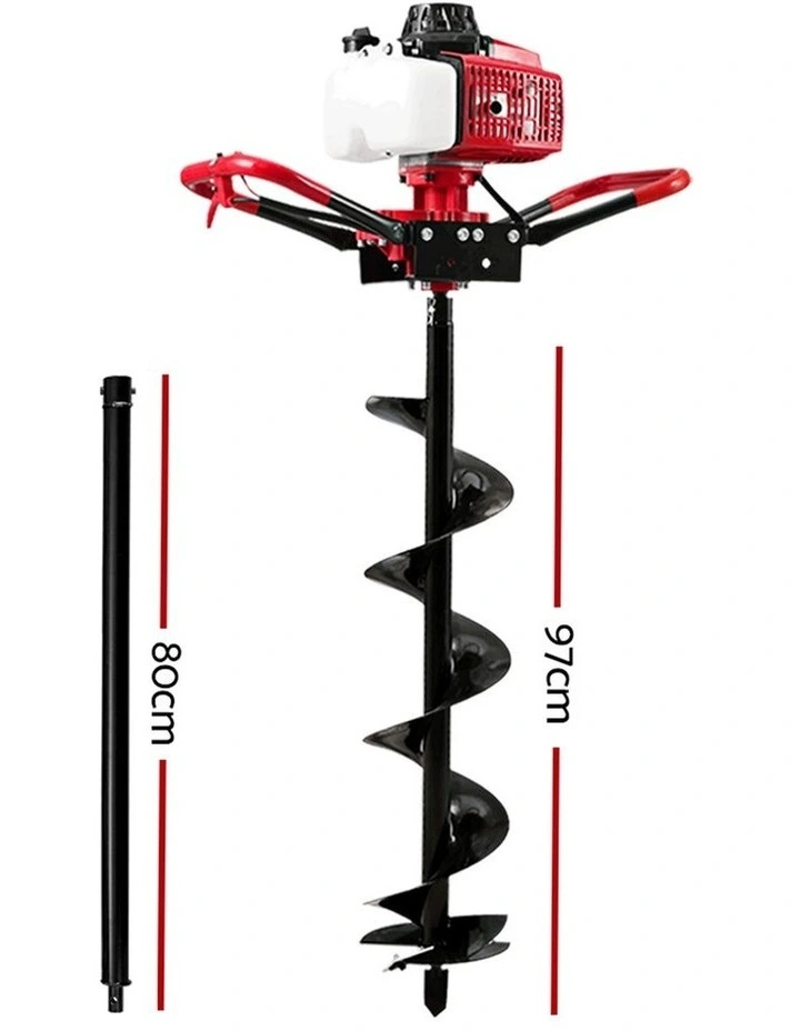 Giantz Post Hole Digger 200mm Petrol Drill Extension Auger Bits image 4