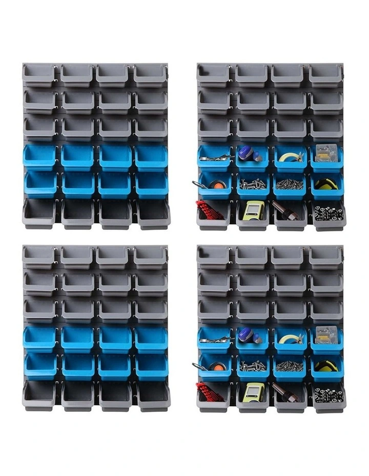 Giantz 96 Storage Bin Rack Wall Mounted image 1