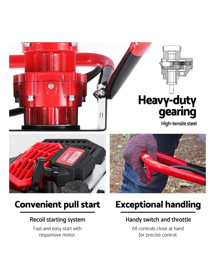 Giantz Post Hole Digger Motor Only Petrol Engine Red image 6