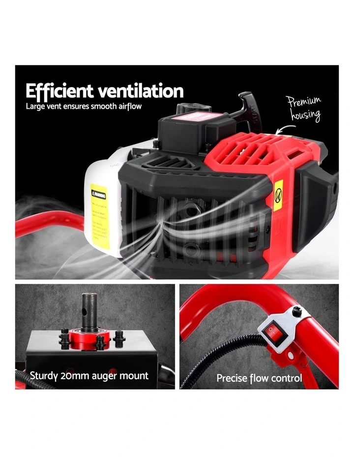 Giantz Post Hole Digger Motor Only Petrol Engine Red image 7