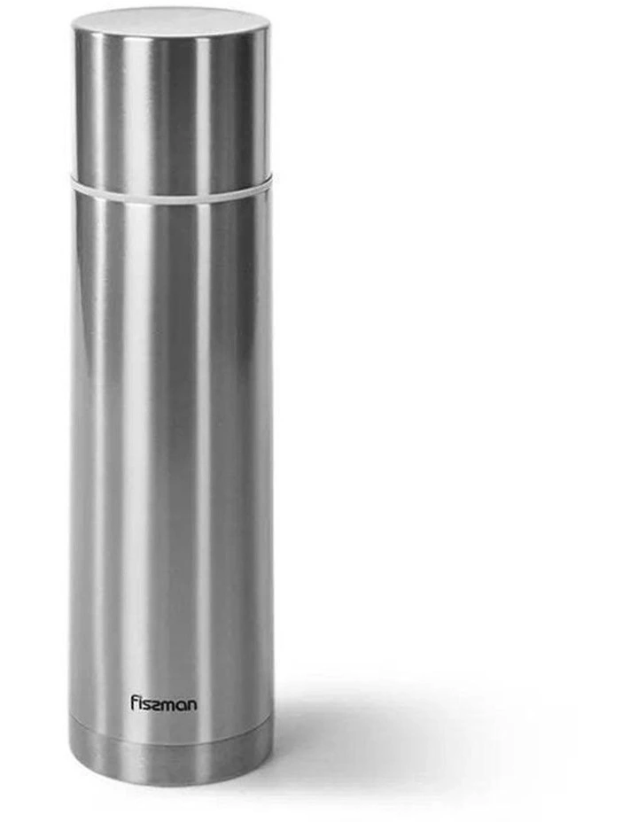 Fissman Double Wall Vacuum Bottle Stainless Steel Silver 500ml image 1