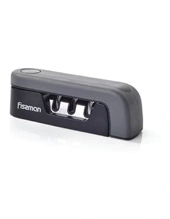 Fissman 3 Step Foldable Knife Sharpener Diamond Carbide Grey 14cm image 1