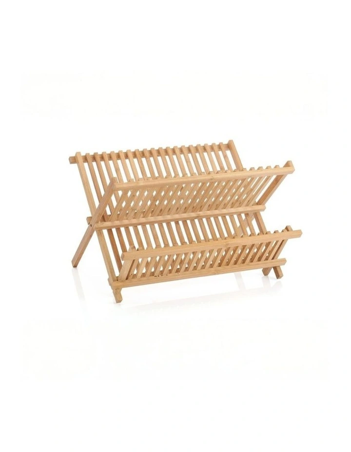 2 Tier Bamboo Dish Rack image 2