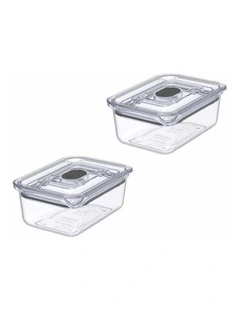 Prepara LatchLok Click Rectangular Container - 460ml - 2 Pack