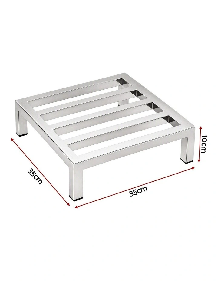 Giantz 35x35cm Dunnage Rack 2-Pack Stainless Steel Kitchen Floor Stand image 2