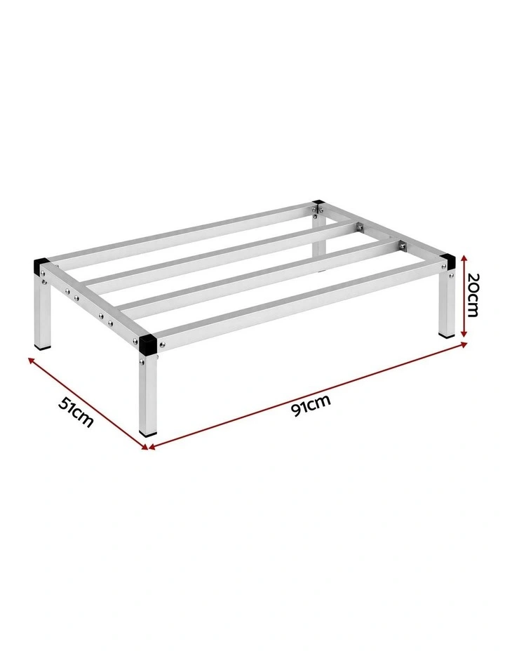 Giantz 91x51cm Aluminum Dunnage Rack Heavy Duty Kitchen Storage Platform image 2
