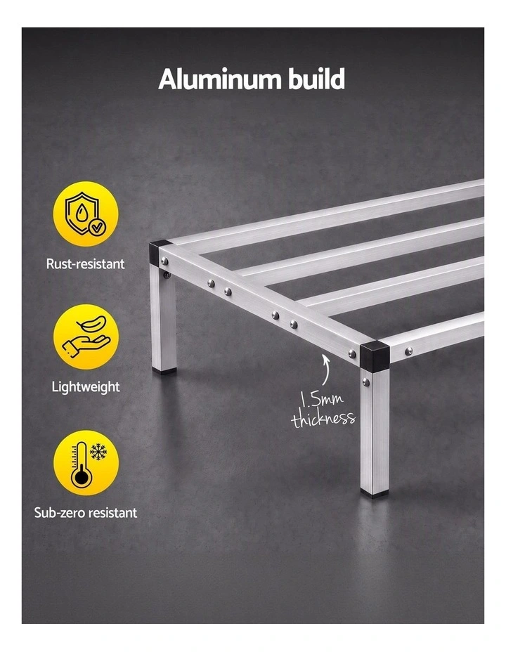 Giantz 91x51cm Aluminum Dunnage Rack Heavy Duty Kitchen Storage Platform image 4