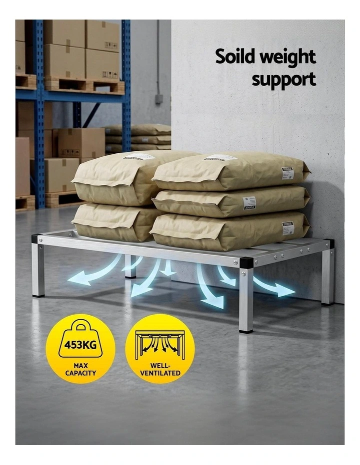 Giantz 91x51cm Aluminum Dunnage Rack Heavy Duty Kitchen Storage Platform image 5