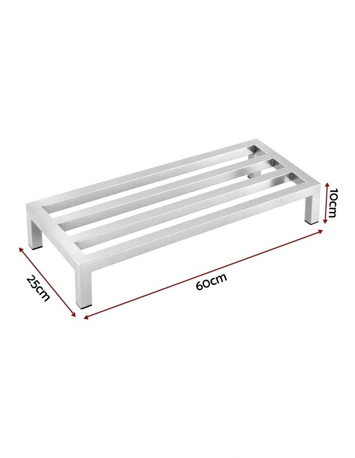 Giantz 60x25cm Dunnage Rack 2-Pack Stainless Steel Kitchen Floor Stand image 2
