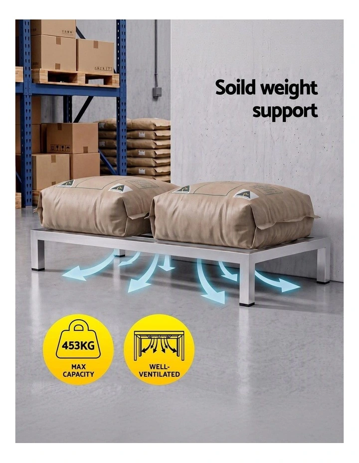 Giantz 60x25cm Dunnage Rack 2-Pack Stainless Steel Kitchen Floor Stand image 5