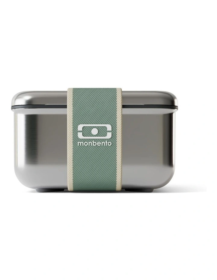 Monbento Mb Sense L The Microwave-Safe Metal Lunch Box - Natural Green image 3