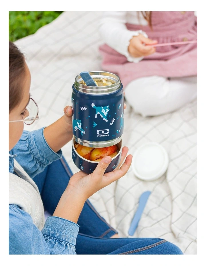 Monbento Handy Kids Insulated Lunch Box with Compartments - Wolf image 5