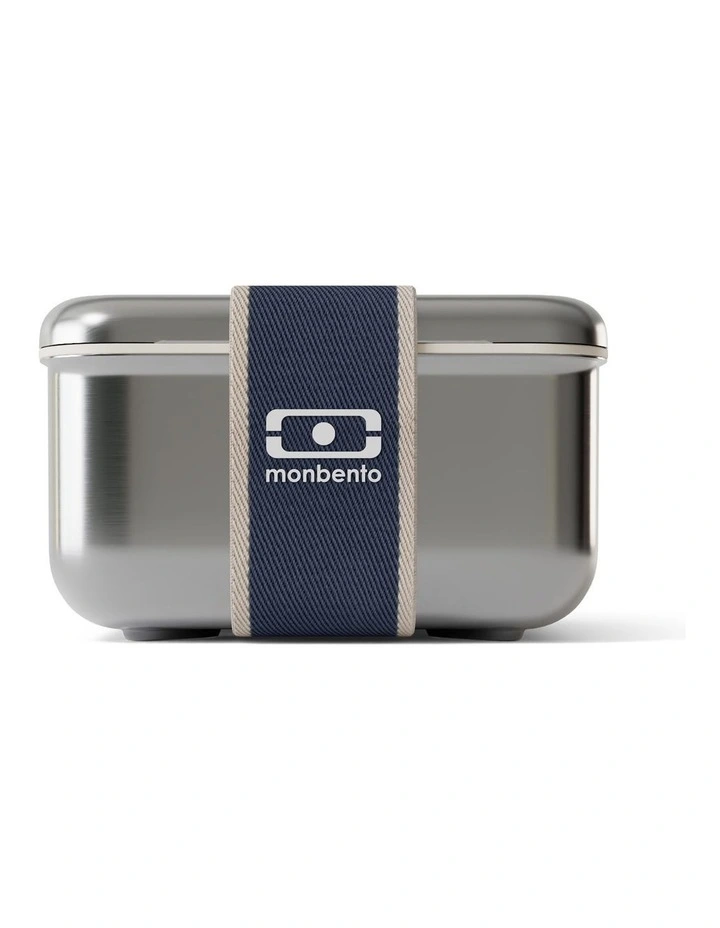 Monbento Mb Sense L The Microwave-Safe Metal Lunch Box - Natural Blue image 3