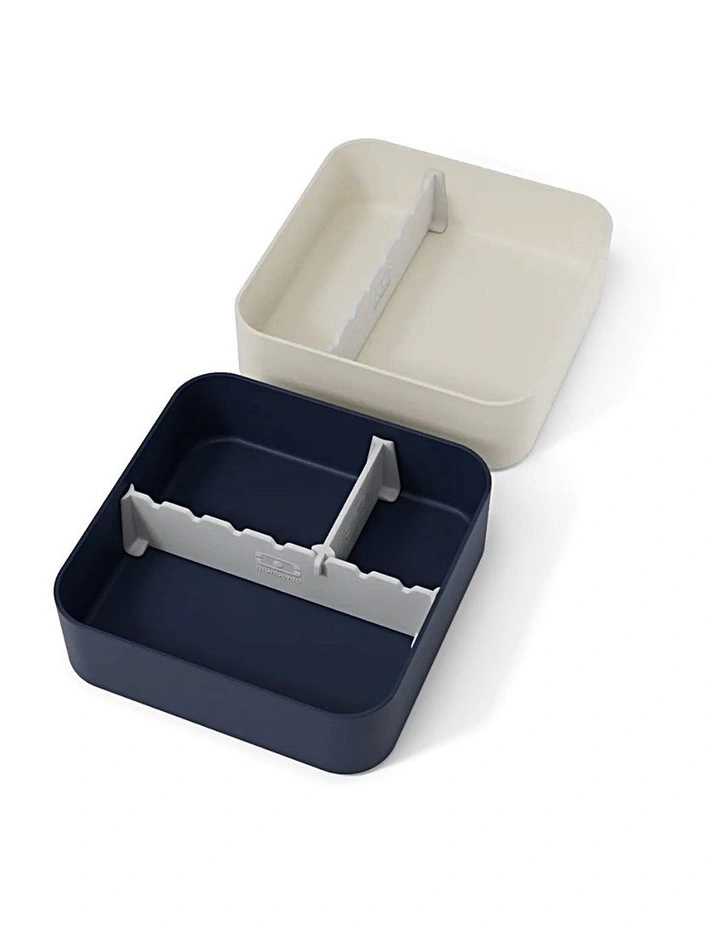 Monbento Flex - The 2 Compartment Lunch Box with Cutlery - Blue Natural image 4