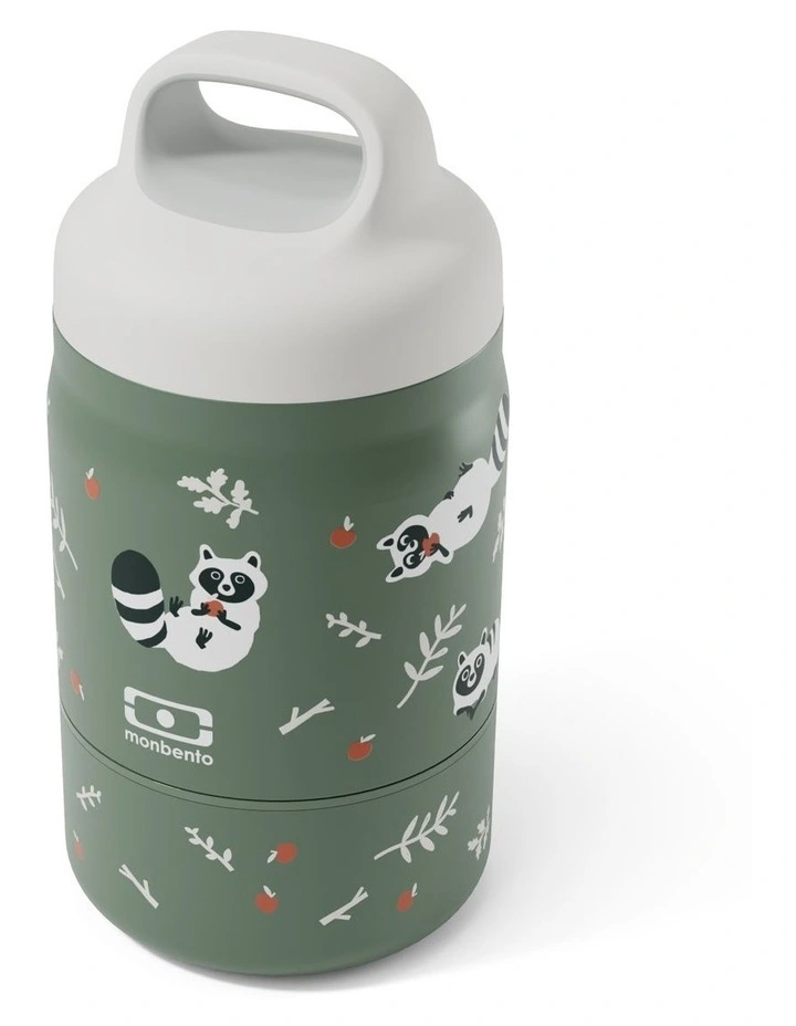 Monbento Handy Kids Insulated Lunch Box with Compartments - Raccoon image 3
