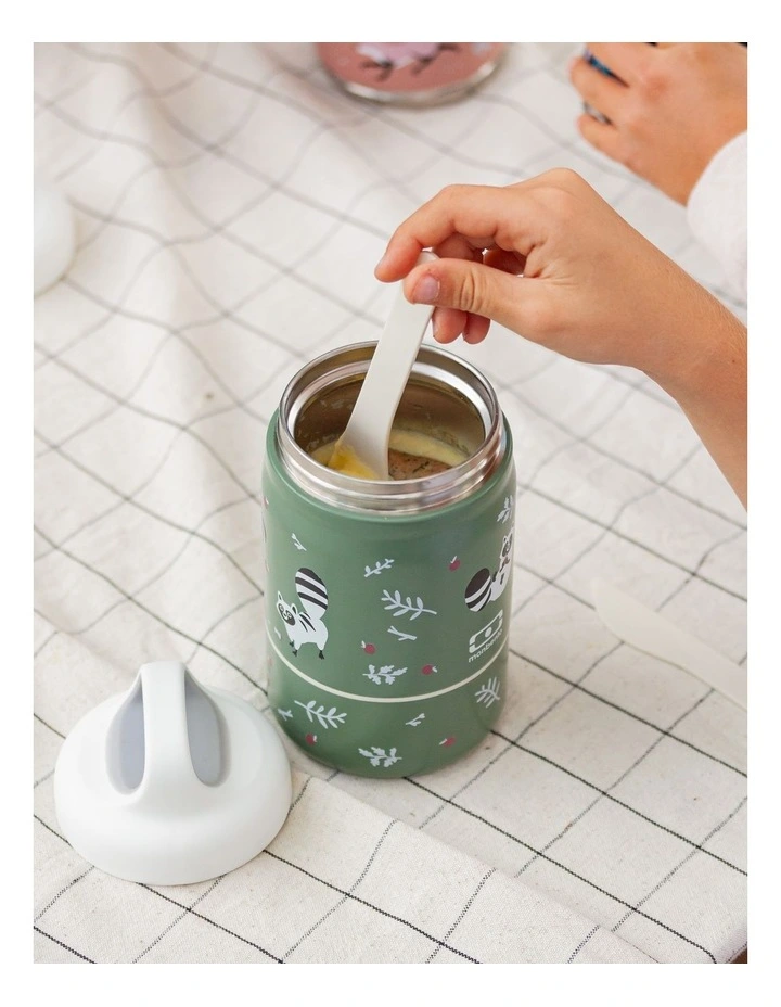 Monbento Handy Kids Insulated Lunch Box with Compartments - Raccoon image 4