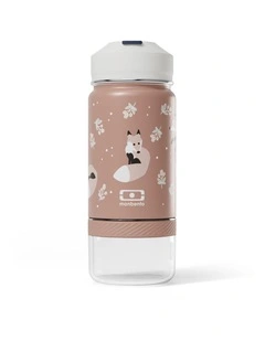 Monbento Twisty Kids Water Bottle with Snack Container-  Fox