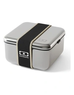 Monbento Mb Sense L The microwave-Safe Metal Lunch Box - Black Onyx
