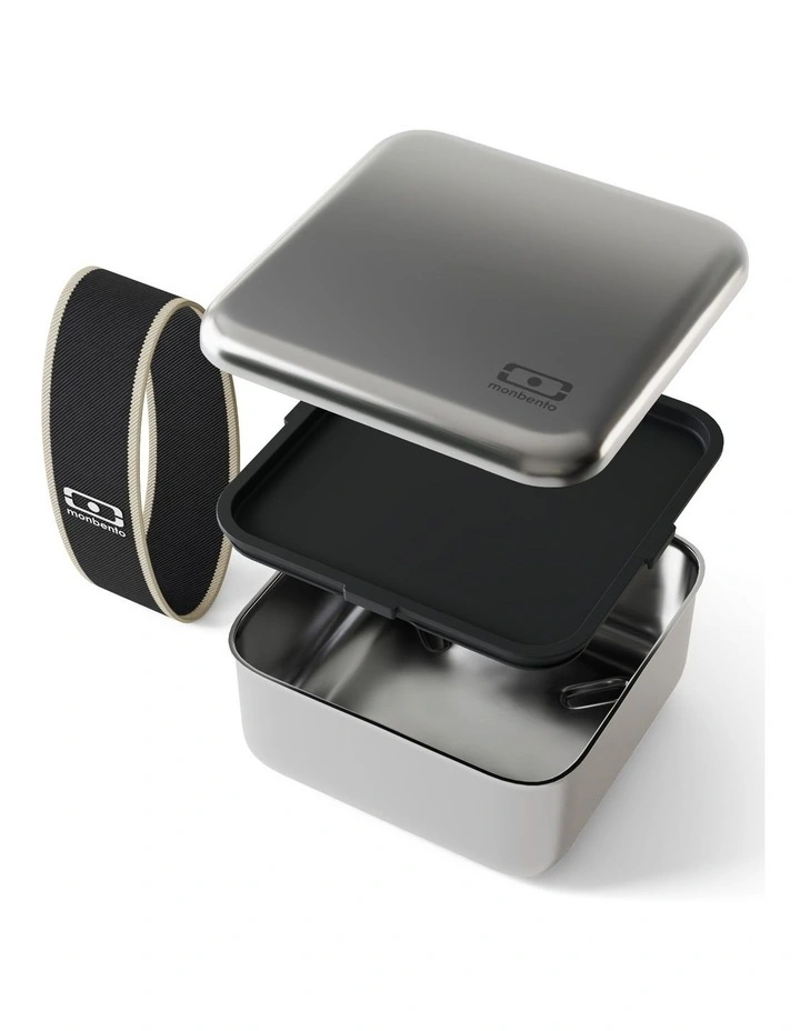 Monbento Mb Sense L The microwave-Safe Metal Lunch Box - Black Onyx image 2
