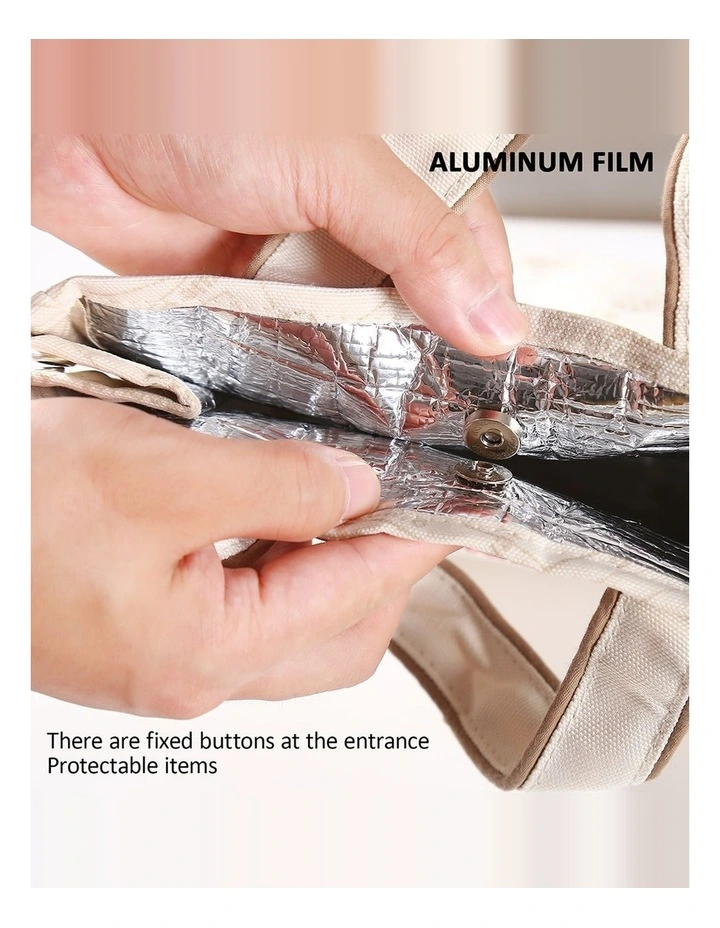 Portable Insulated Lunch Bag Thickened Aluminum Film Food Container Waterproof Oil-Proof Thermal image 7