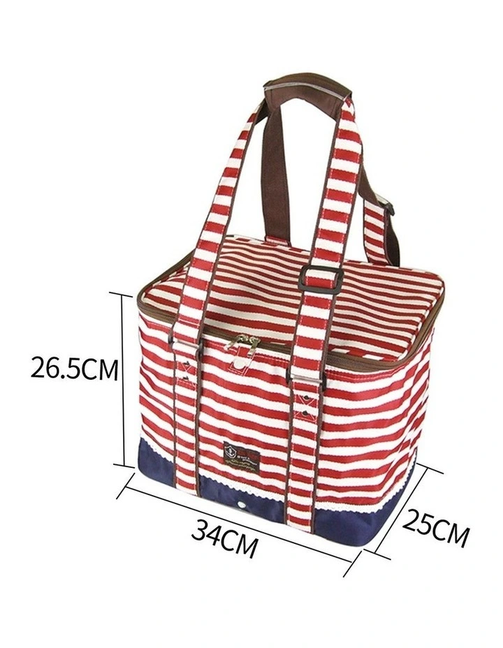 Red Insulated Picnic Bag Thermal Cooler Portable Lunch Food Tote Carry Storage Bag image 3