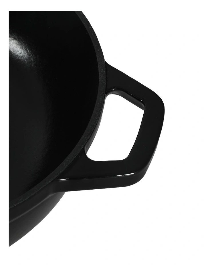 Toque Cast Iron Pot Dutch Oven Enameled Slow Cooking Bakeware Even Heat Black image 4