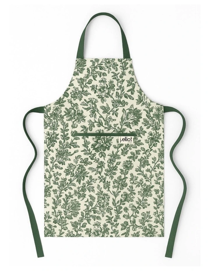 Floral Sonata Apron 83x68cm Green image 1