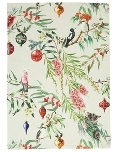 Australian Flora & Fauna Tea Towel Set of 2 50x70cm Beige Multi