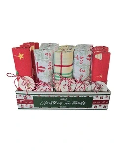 The Festive Collection Tea Towel Gift Set of 20 50x70cm Multi