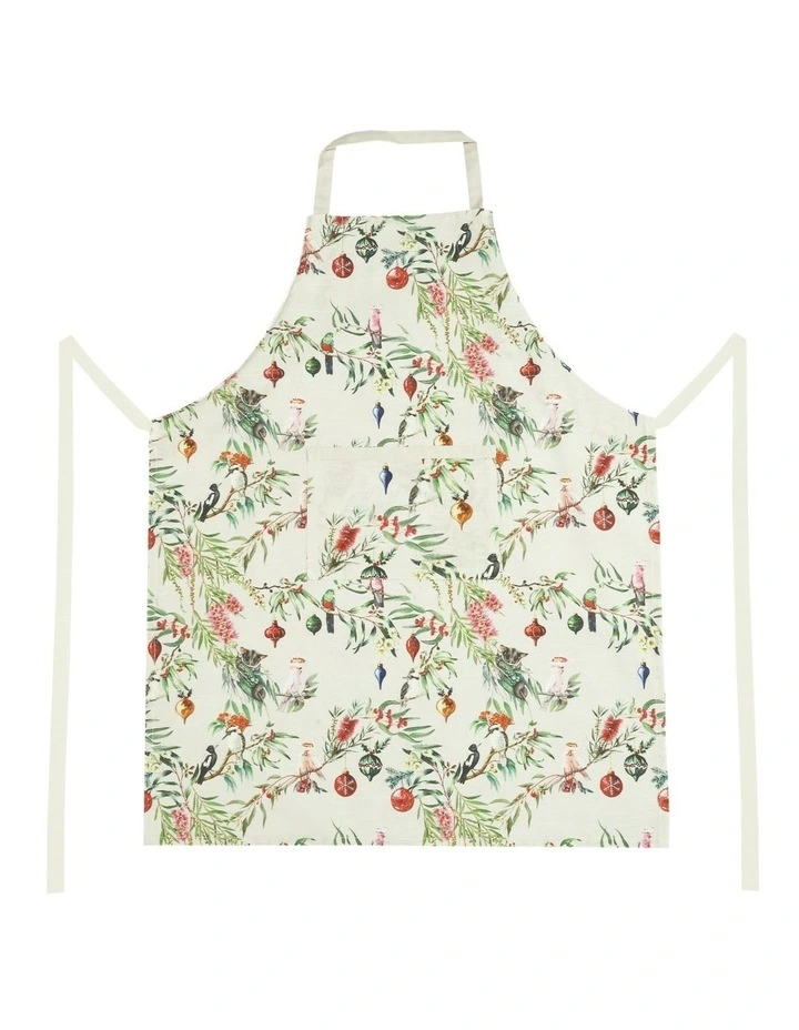 Australian Flora & Fauna Apron 83x68cm Beige Multi image 1
